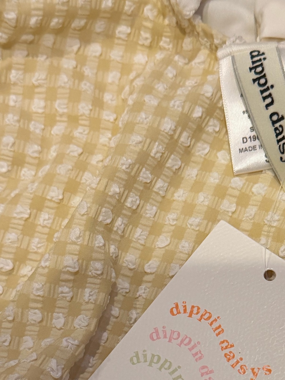 Dippin’ Daisy’s Saltwater Gingham One Piece Swimsuit S NWT - Picture 8 of 8